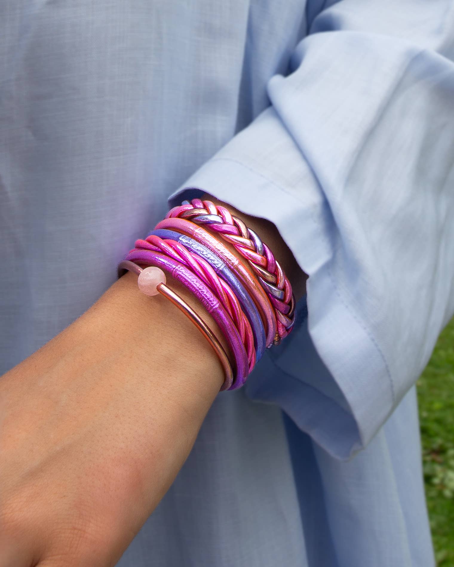 Bracelet Bouddhiste Tressé Pivoine