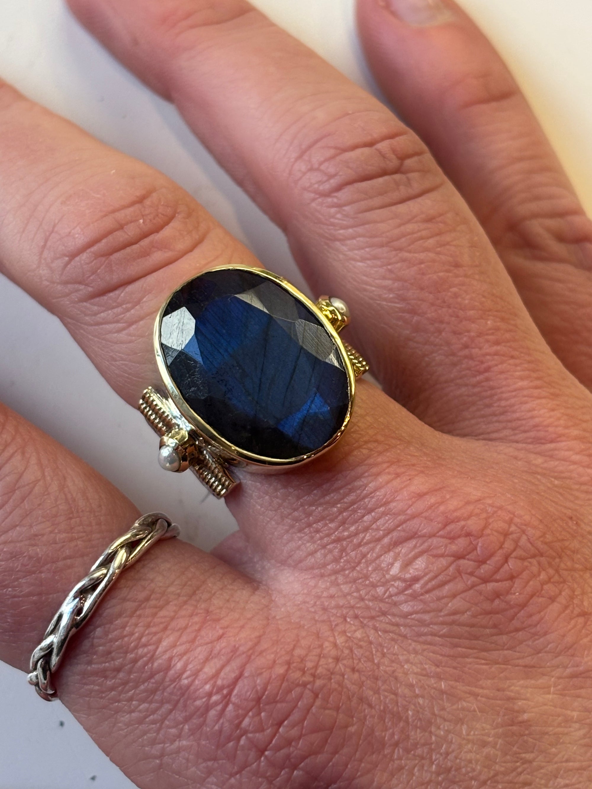 Bague labradorite canyon