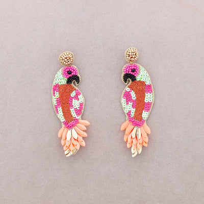 Pendientes Colgante Pájaro Lentejuelas