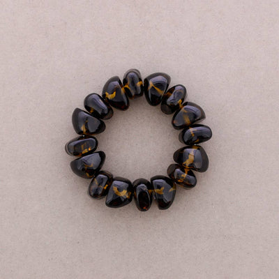 Bracelet Élastique Perles Irrégulières Résine