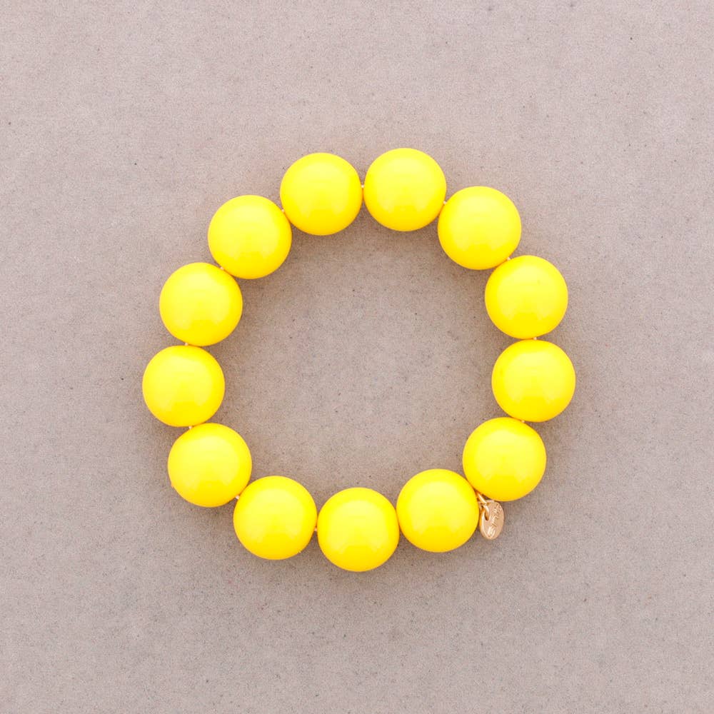 Bracelet Élastique Boules Résine 16mm