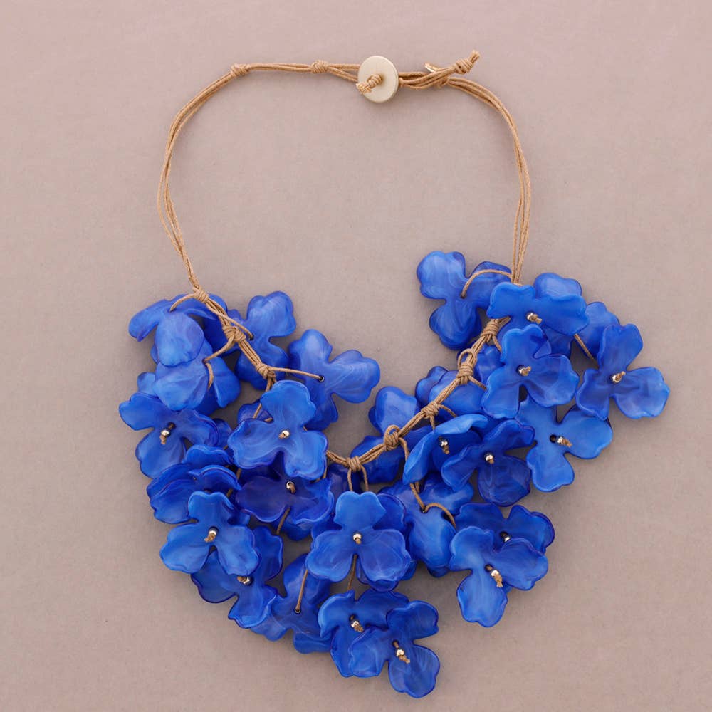 Collier Pendentifs Fleur Résine