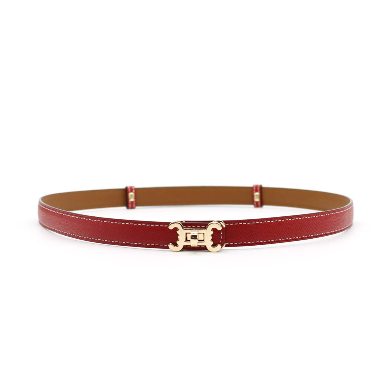 Ceinture cuir CC logo – ajustable