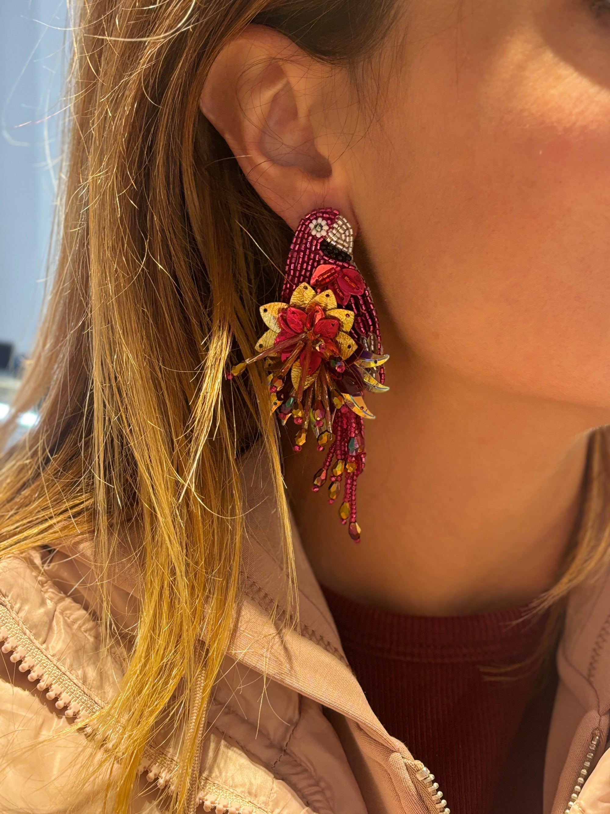 Boucles d’oreilles Parrot