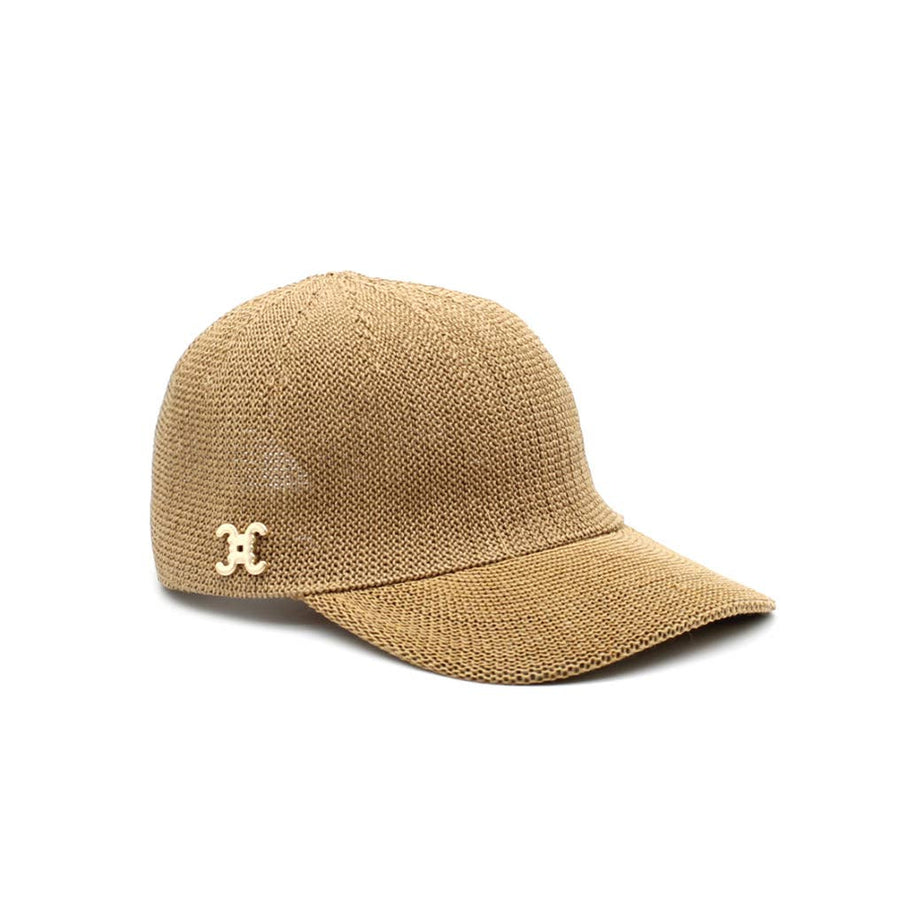 Casquette été avec logo métallique doré