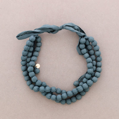 Collier Trois Tours Boules Revetues