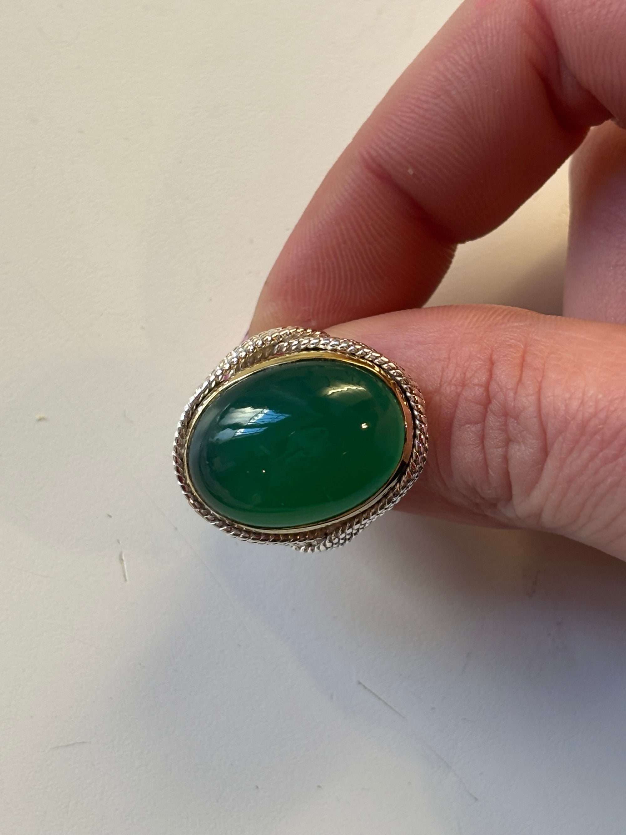 Bague Agathe verte canyon