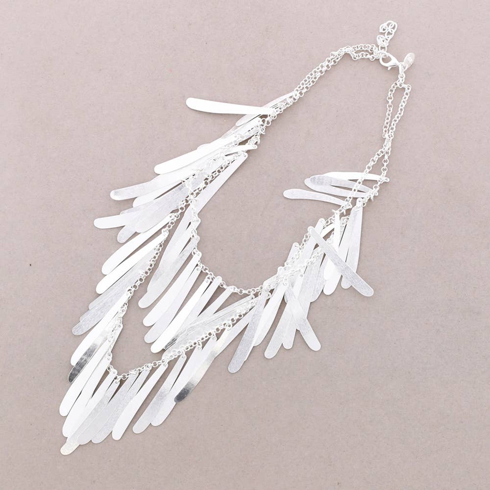 Collier Ras-du-cou à Franges Métalliques