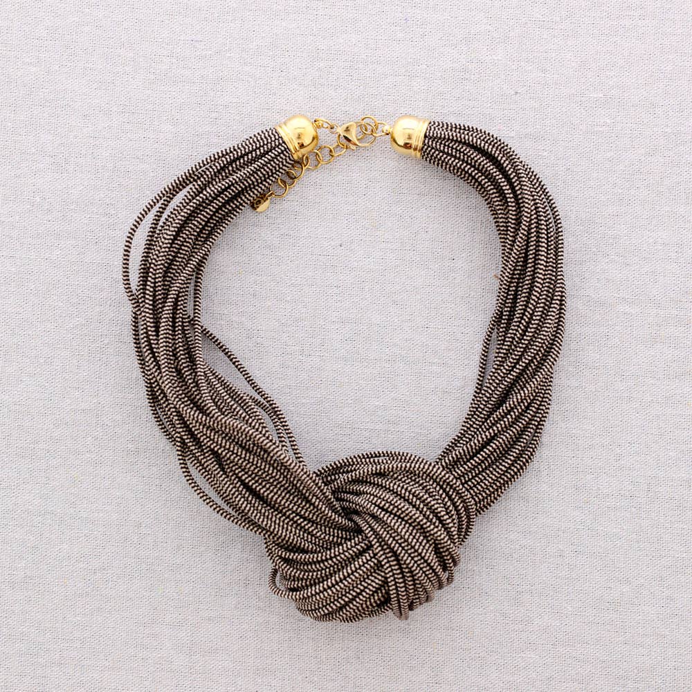 Collier Ras-du-cou Nœud Élastique