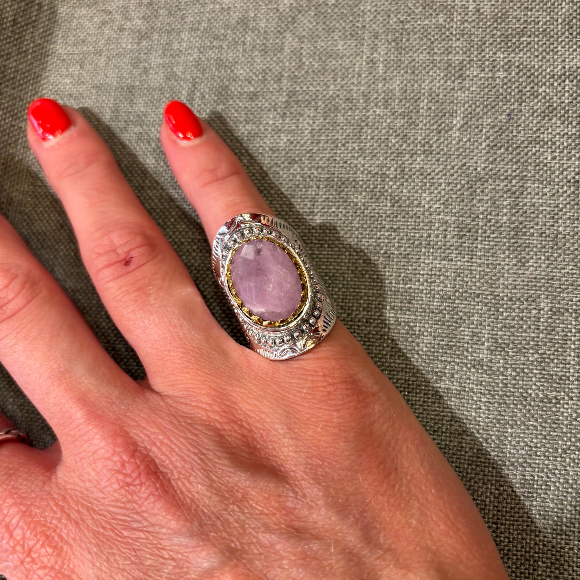 Bague jalan jalan kunzite