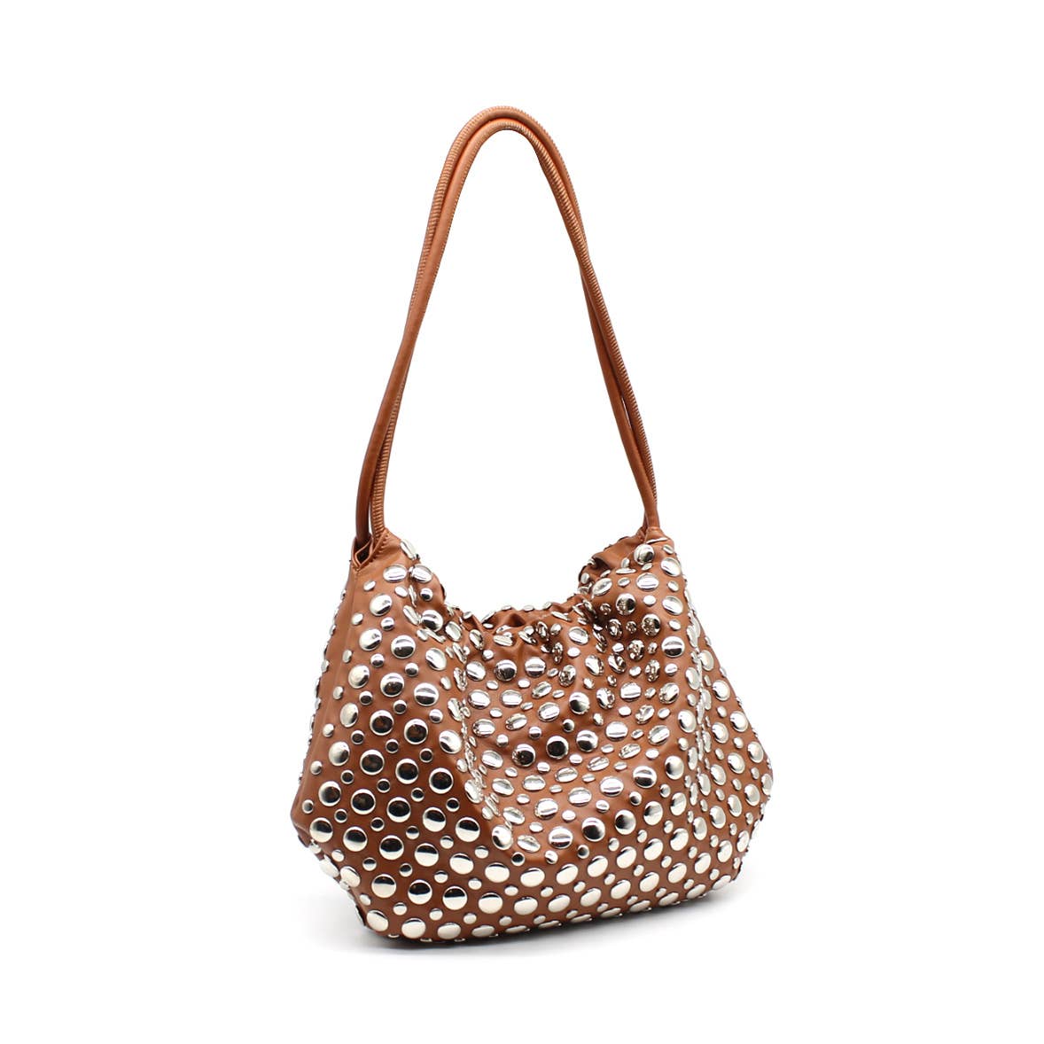 Sac cabas compact en PU avec clous