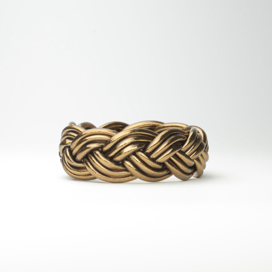 Bracelet Bouddhiste Maxi Tressé Antique Gold