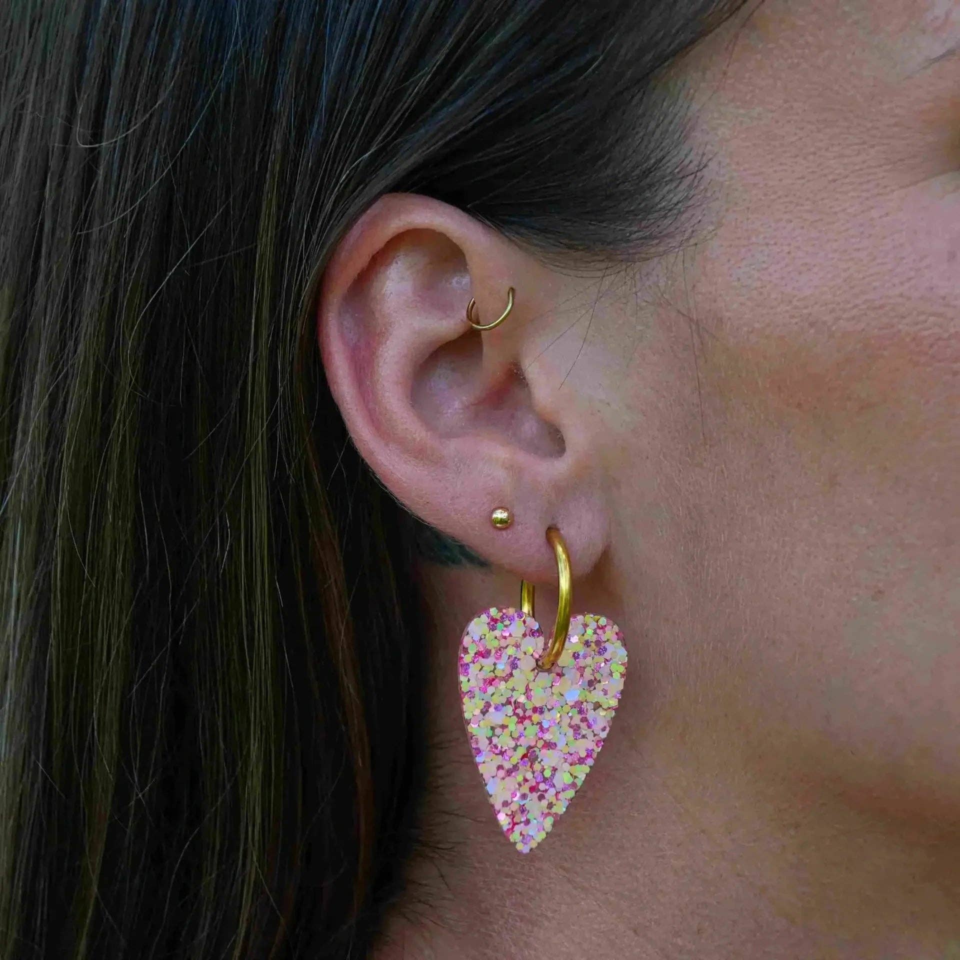 Boucles d'oreilles Cœur Summer Sunset