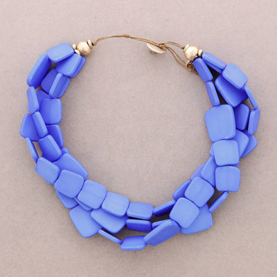 Collier 3 tours perles en résine