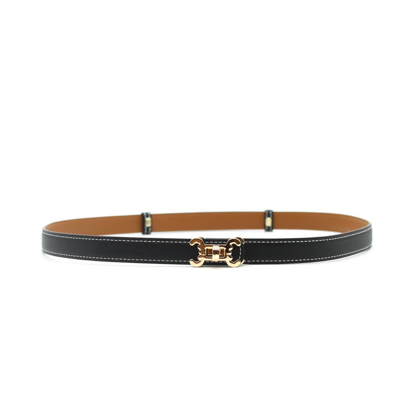 Ceinture cuir CC logo – ajustable