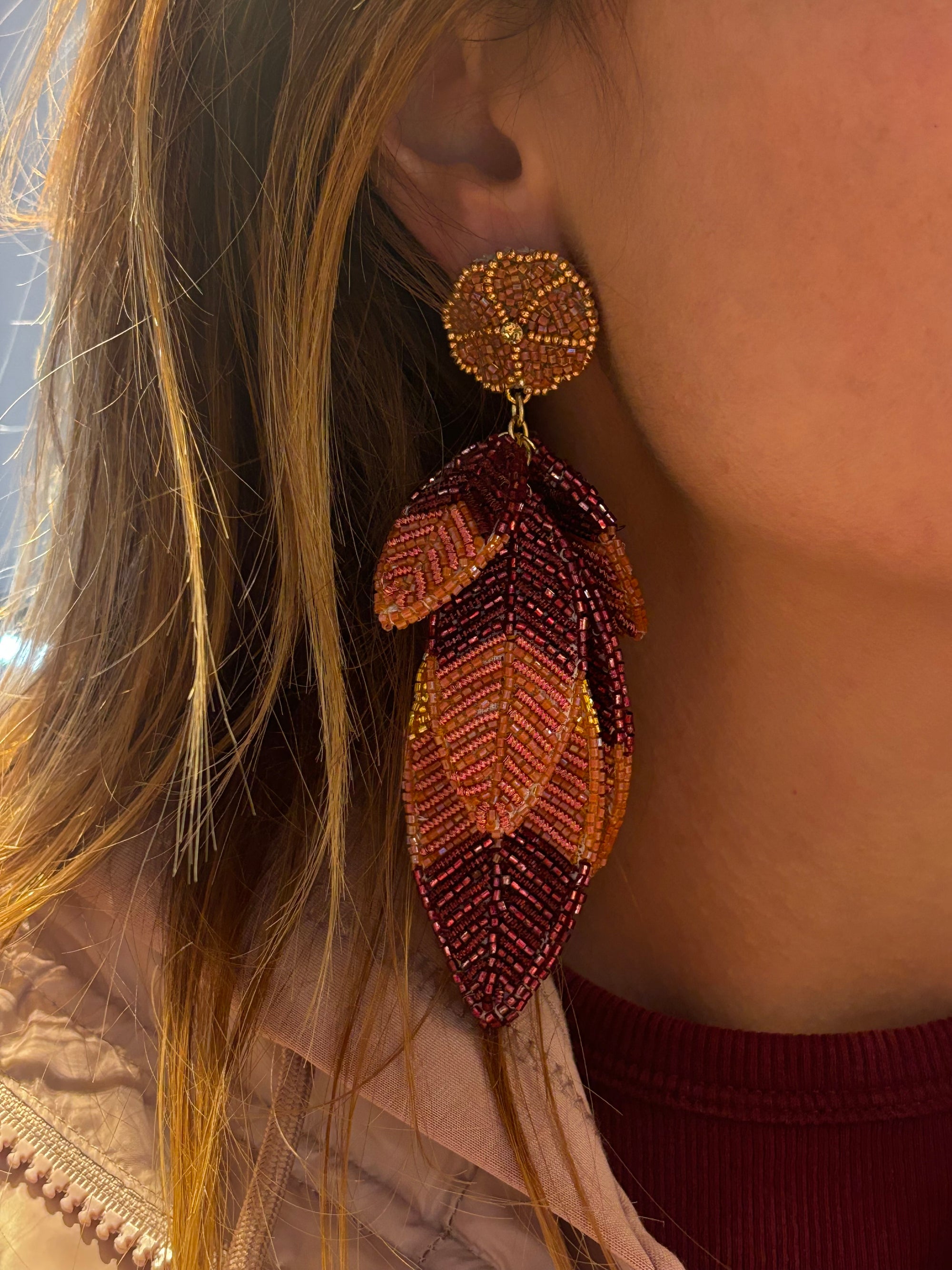 Boucles d’oreilles leaf
