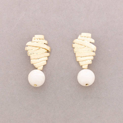 Boucles d'oreilles Forme Métal Pendentif Boule Résine