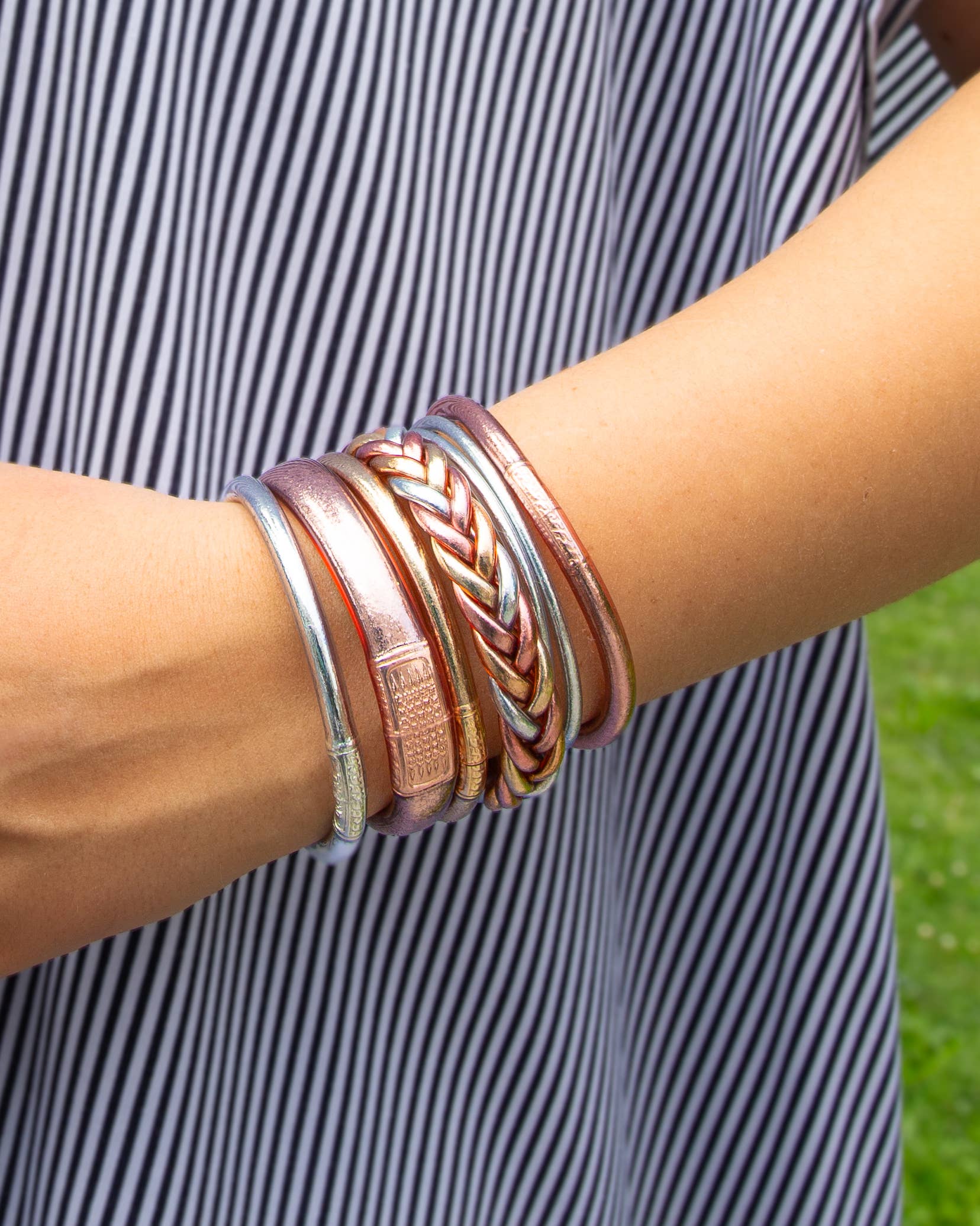 Bracelet Bouddhiste Tressé Rosée