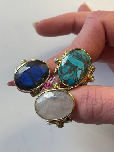 Bague pierre de lune canyon