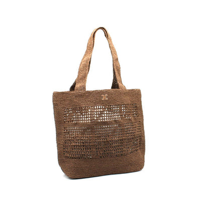 Cabas ajouré effet crochet avec détail logo métallique