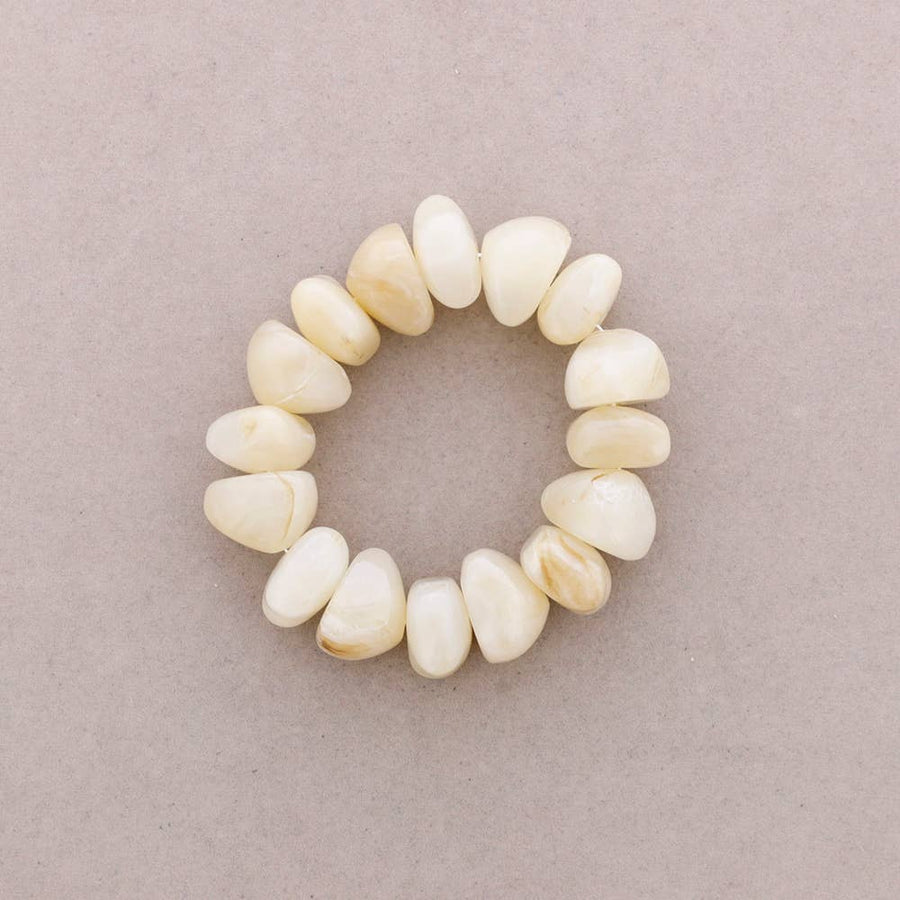 Bracelet Élastique Perles Irrégulières Résine