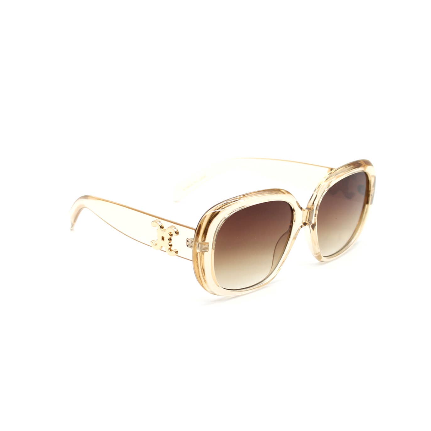Lunettes de soleil oversize avec détail logo métallique