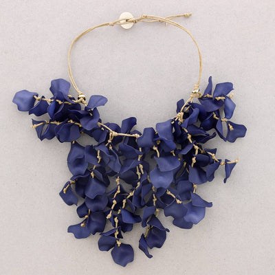 Collier pendentif en résine Pétalos