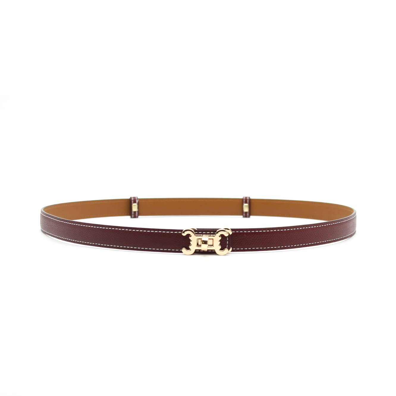 Ceinture cuir CC logo – ajustable