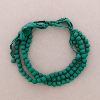 Collier Trois Tours Boules Revetues