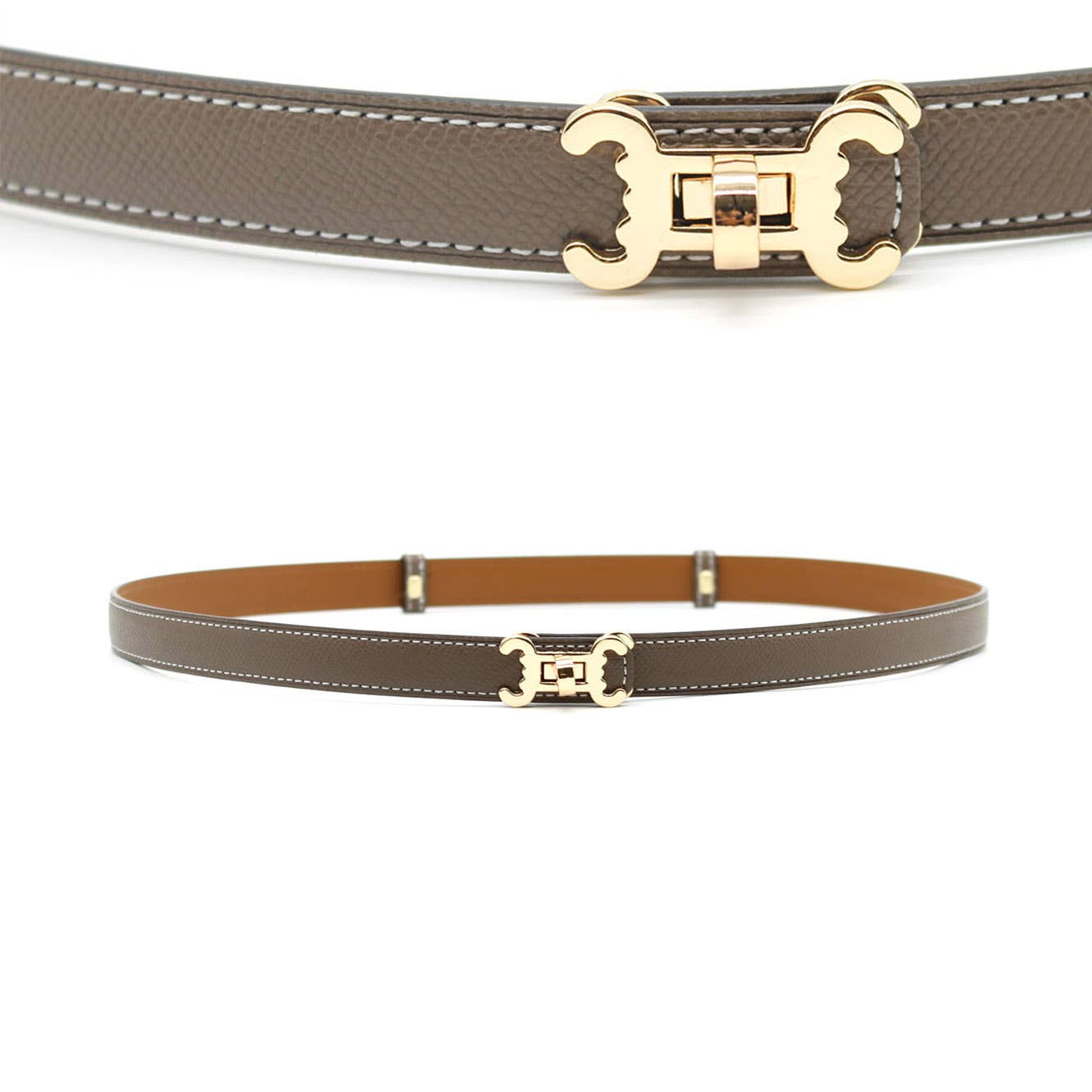 Ceinture cuir CC logo – ajustable