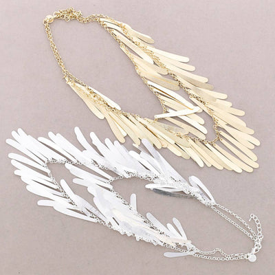 Collier Ras-du-cou à Franges Métalliques