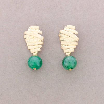 Boucles d'oreilles Forme Métal Pendentif Boule Résine