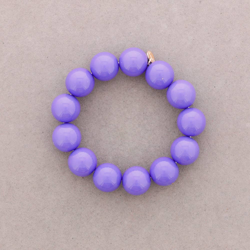 Bracelet Élastique Boules Résine 16mm