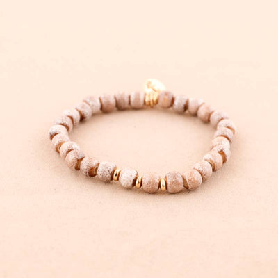 Bracelet élastique avec perles en céramique