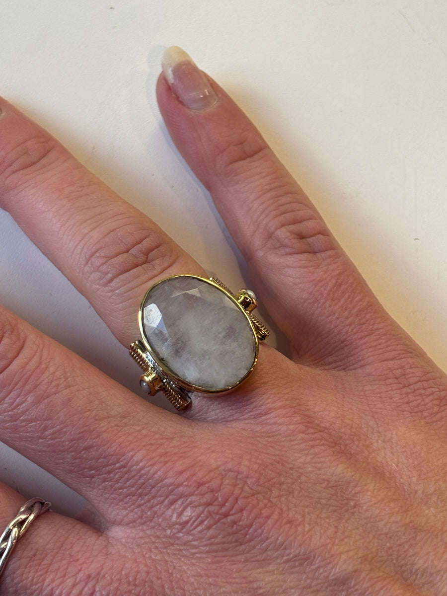 Bague pierre de lune canyon