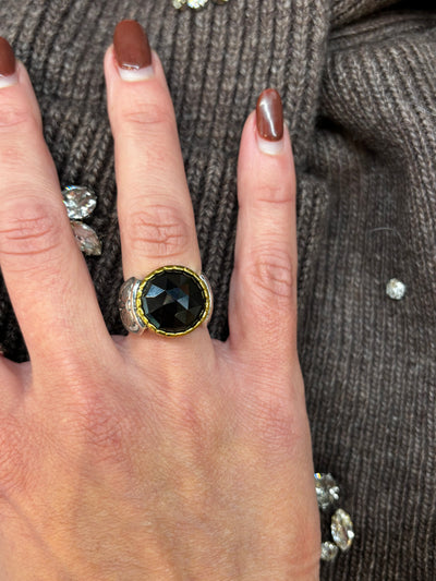 Bague jalan onyx faceté