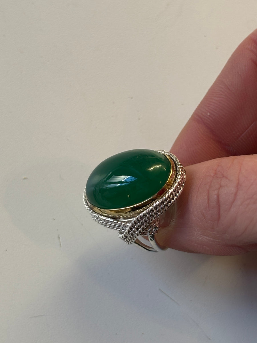 Bague Agathe verte canyon
