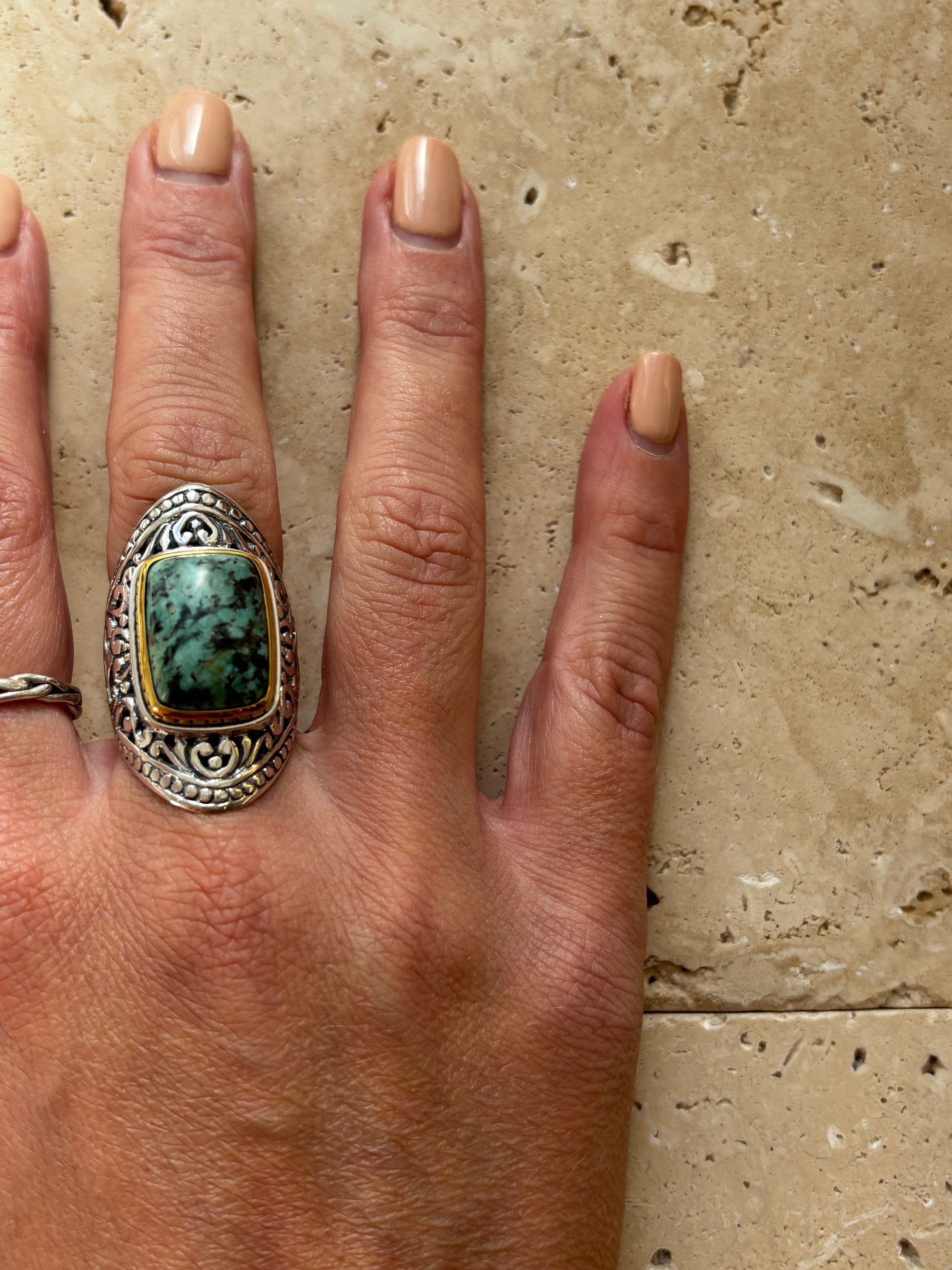 bague turquoise africaibe jalan