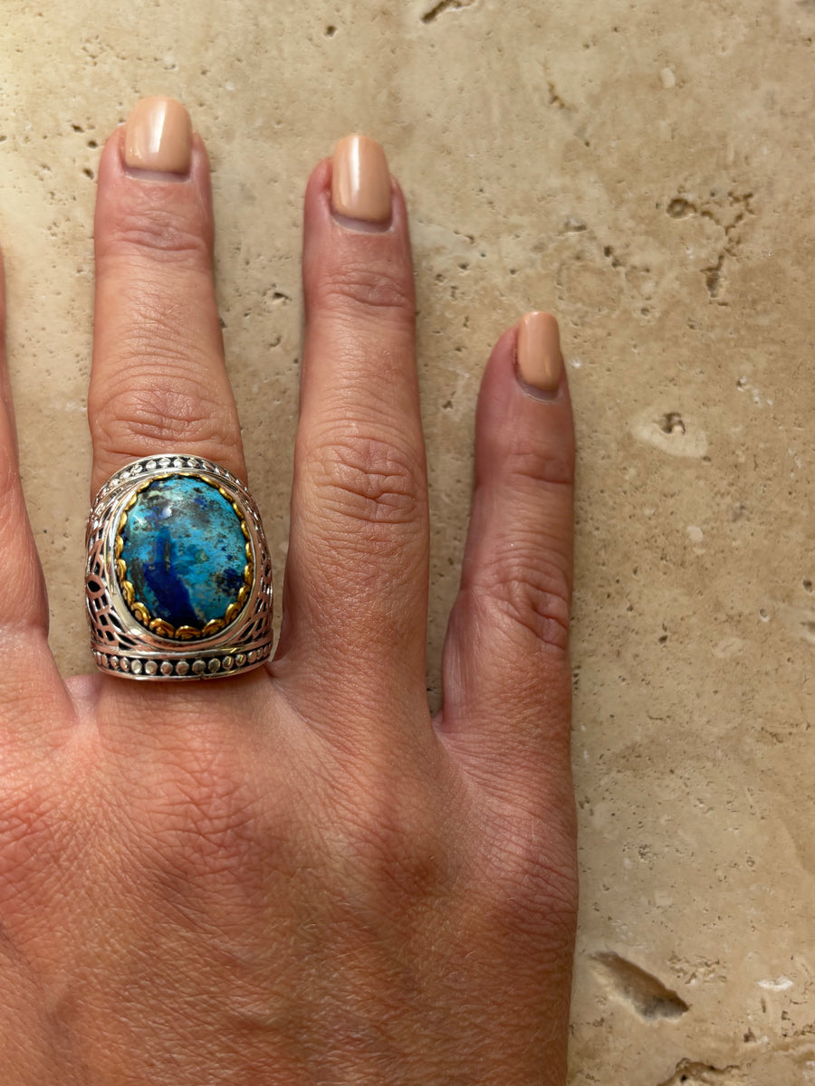 bague azurite jalan