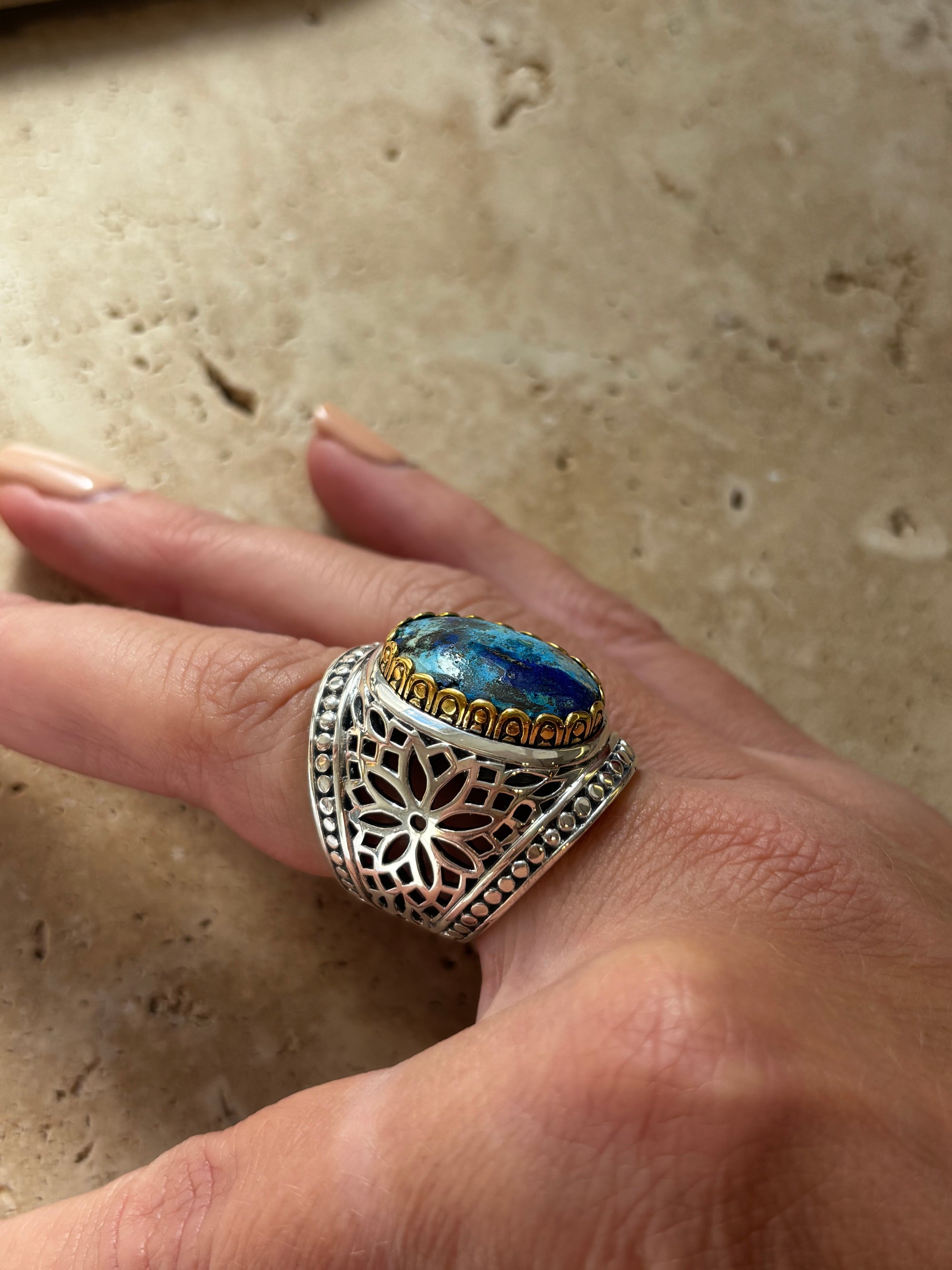 bague azurite jalan