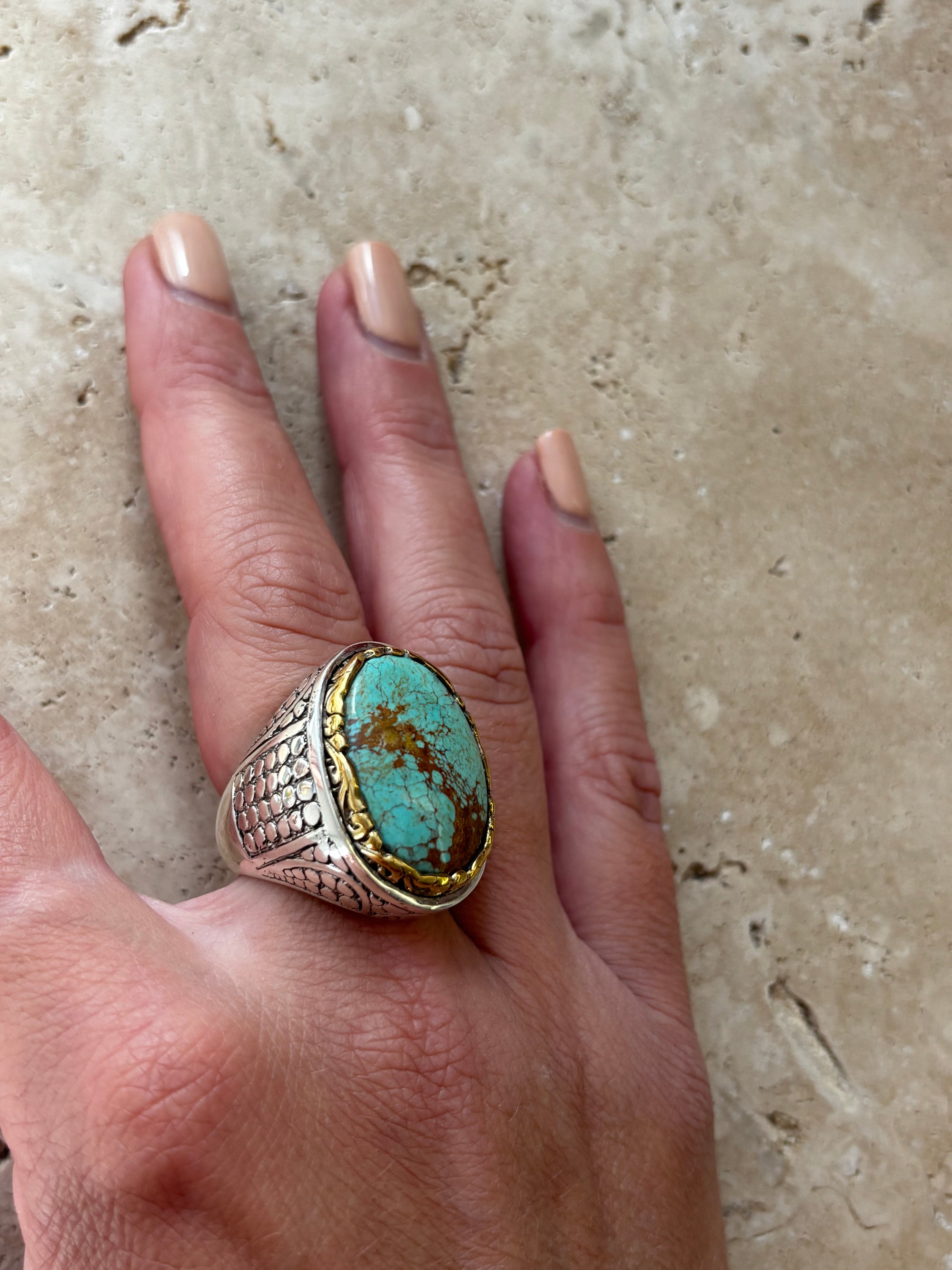 bague en turquoise jalan