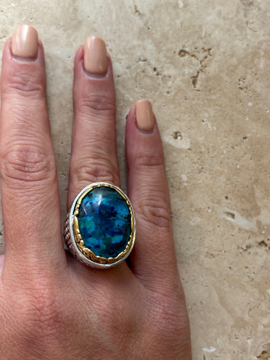 bague azurite jalan