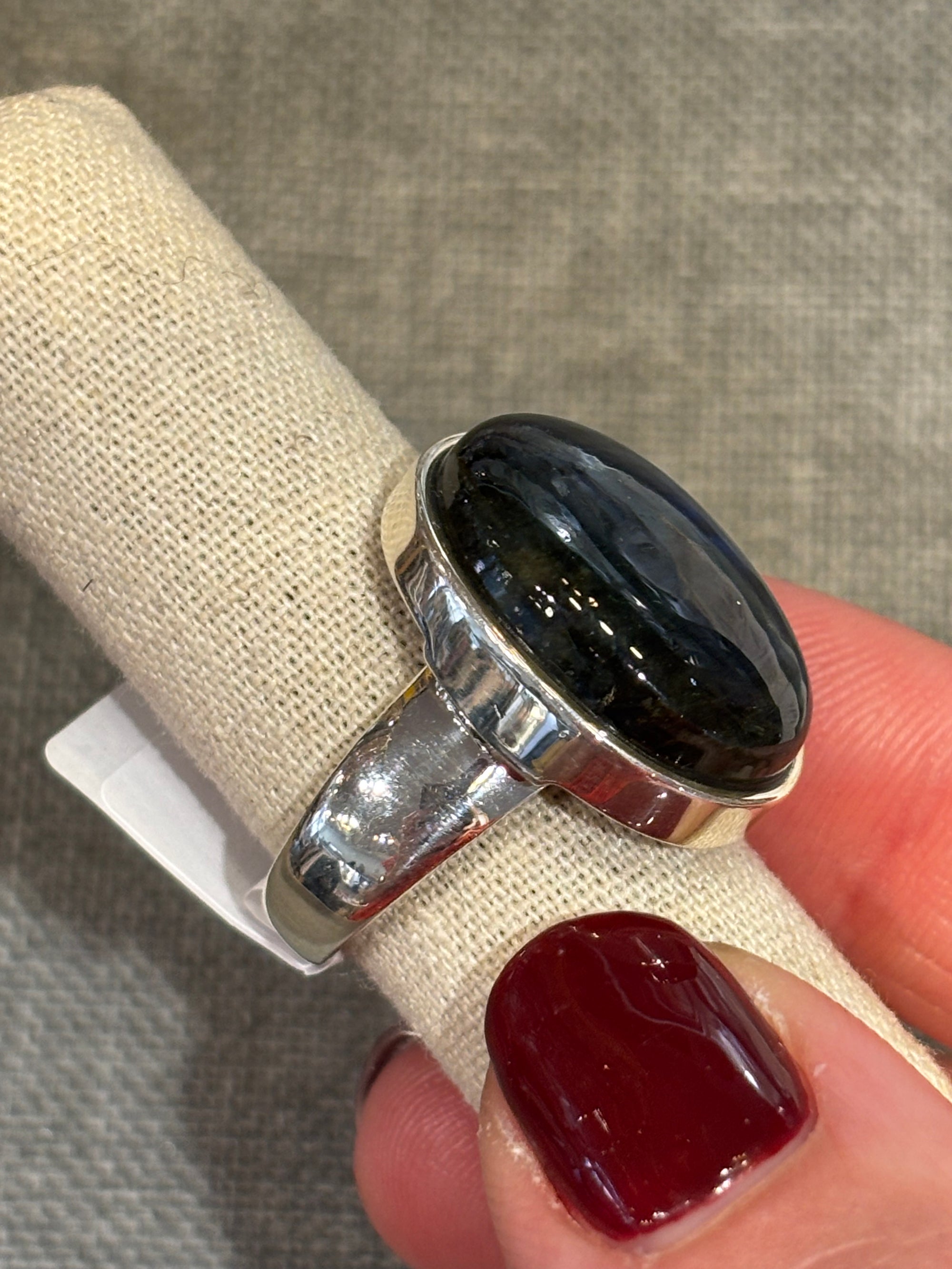 bague labradorite et argent