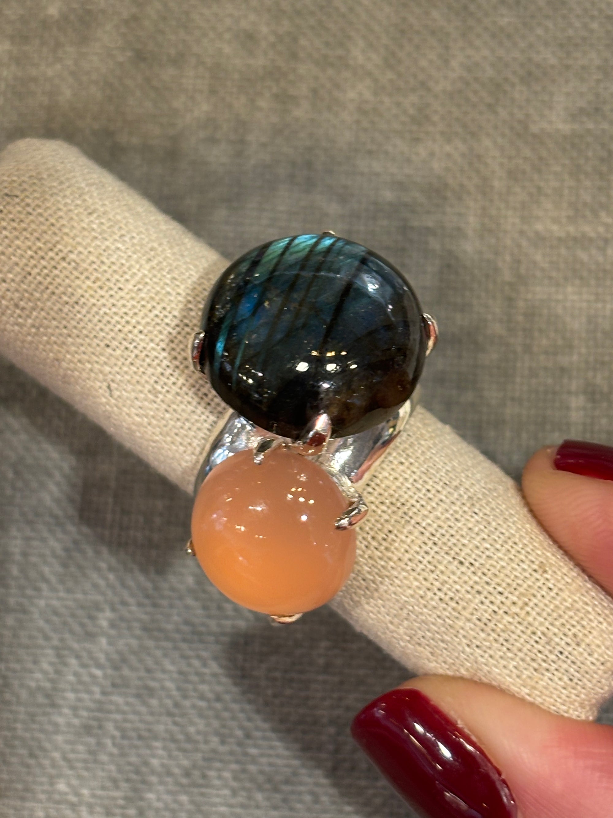 bague cayon double pierres
