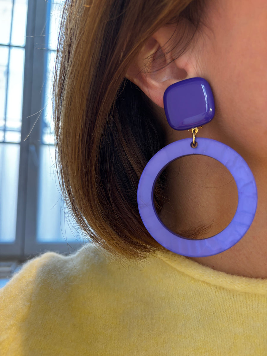 Boucles d'oreilles glacées Francine Bramli
