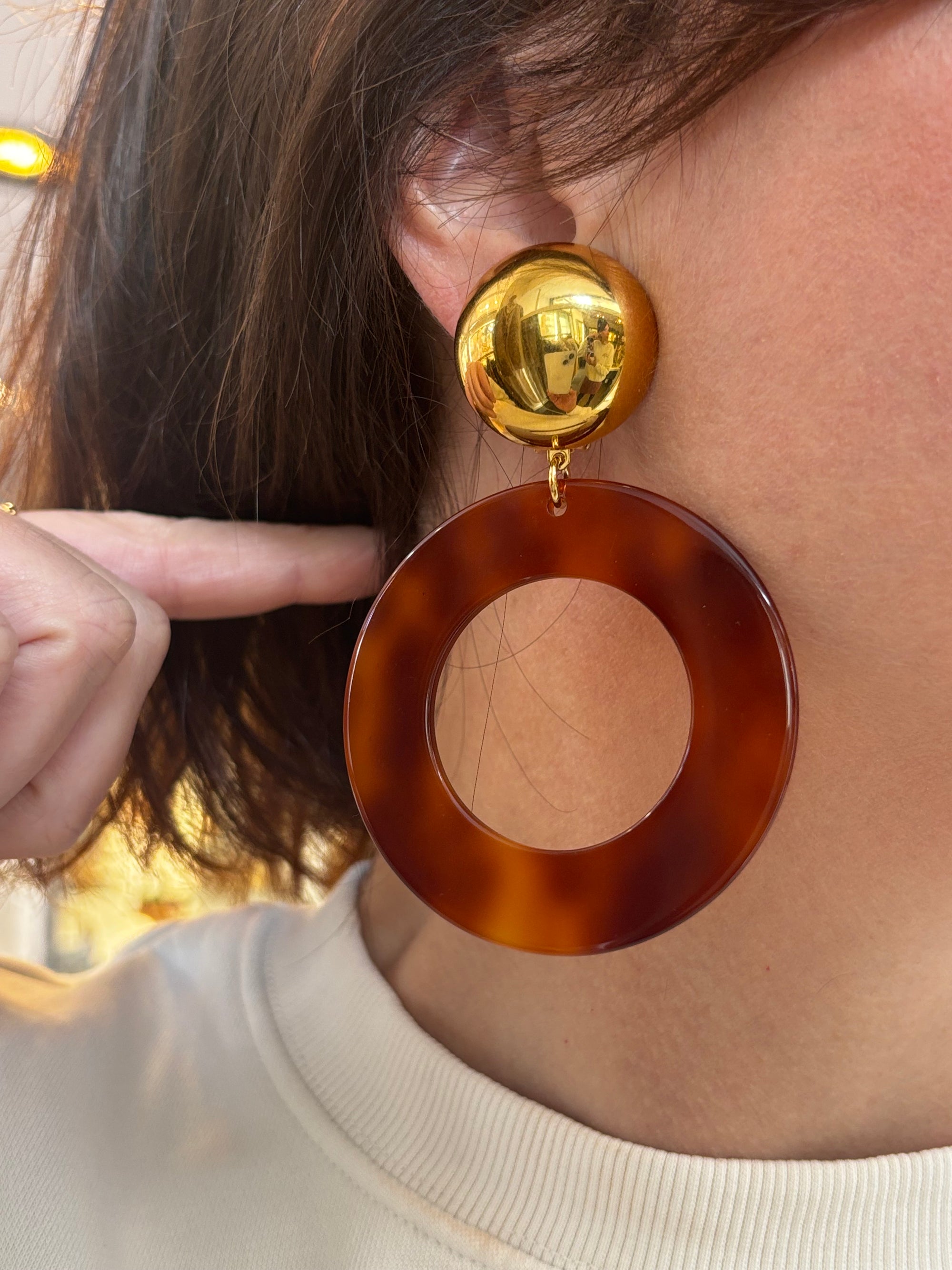 boucles d'oreilles caramel Francine Bramli