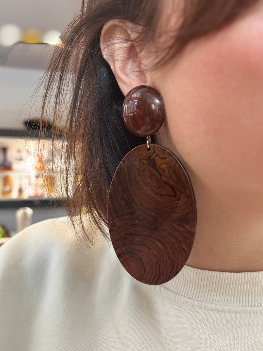boucles d'oreilles ovales Francine Bramli
