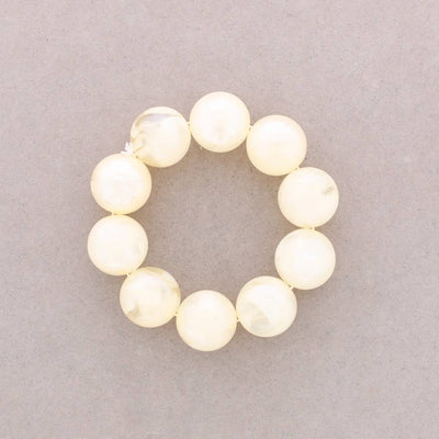 Bracelet Élastique Perles Boules Résine: Verde