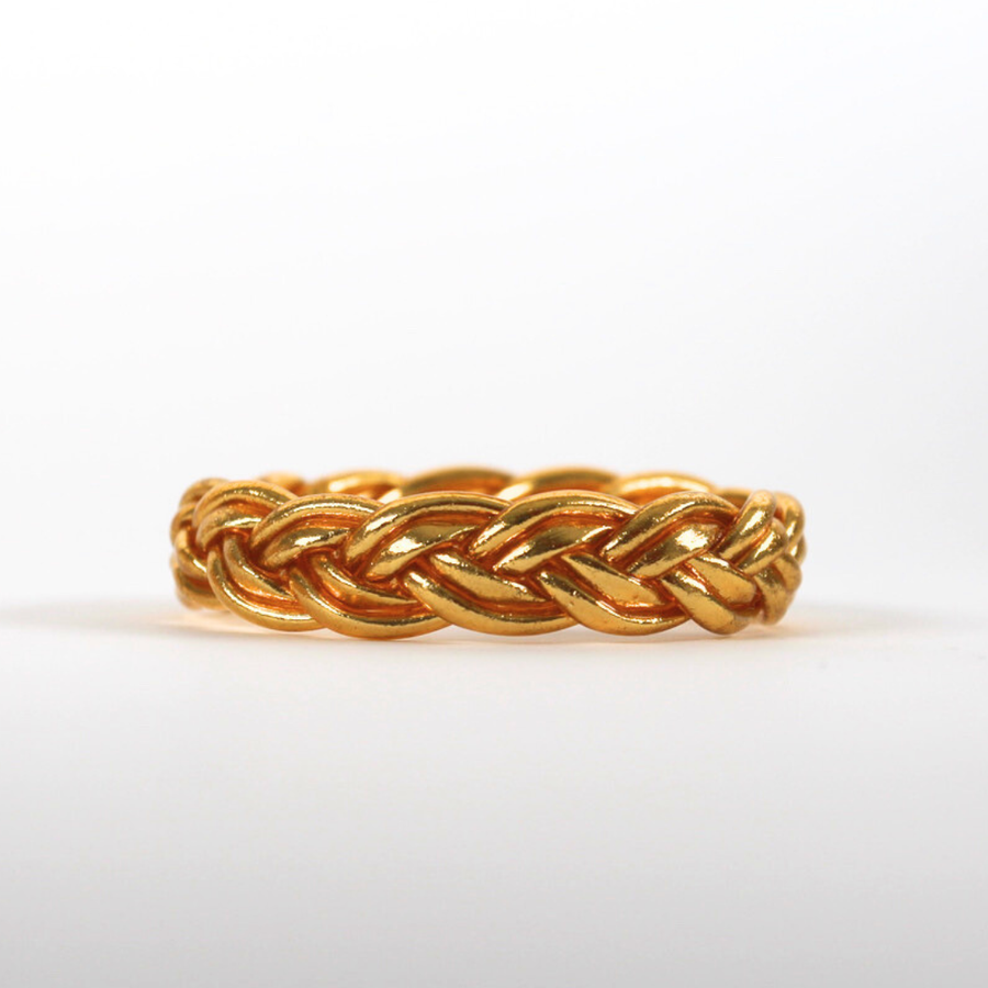 Bracelet Bouddhiste Double tressé Gold