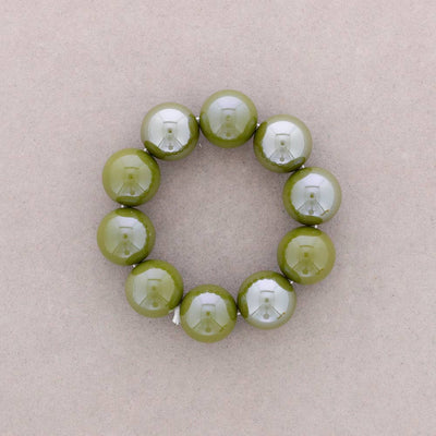 Bracelet Élastique Perles Boules Résine: Bleu